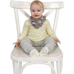 Sevibaby Бебешки лигавник - бандан шал 2 в 1 Цвят КАФЯВА (360-5)