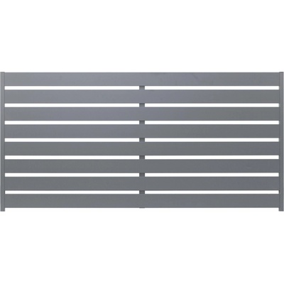 Lamelové plotové pole štěrbinové do zděných sloupků 200×100 cm, antracit, hliník + lakování