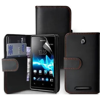 Sony Xperia E/Dual Wallet Калъф + Скрийн Протектор