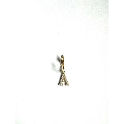Ornamenti pozlacené náušnice Letter gold zirkon Písmenko A OOR2622_A