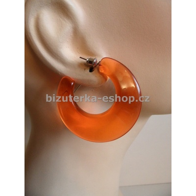bizuterka-eshop.cz Naušnice kruhy oranžové BZ-05524