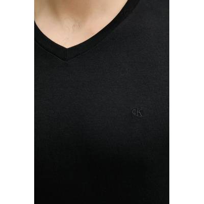 Calvin Klein Jeans Памучна тениска Calvin Klein Jeans в черно с изчистен дизайн LV040HM298 (LV040HM298)