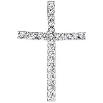 SILVEGO Strieborný prívesok krížik Arbatel s čírymi Brilliance Zirconia MW11618P