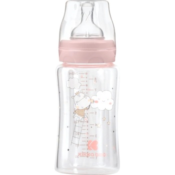 KikkaBoo Шише стъклено 240мл Hippo Dreams Pink (31302020121)