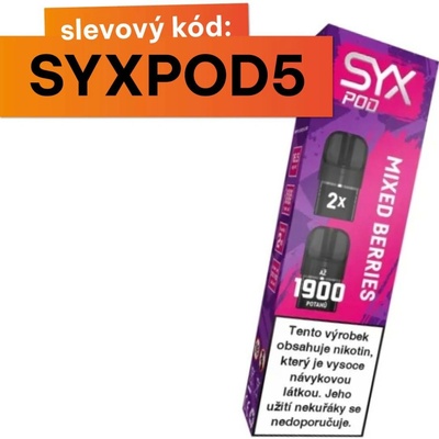 Syx Pod Mixed Berries 16,5 mg 2 x 950 potáhnutí 1 ks – Zboží Dáma