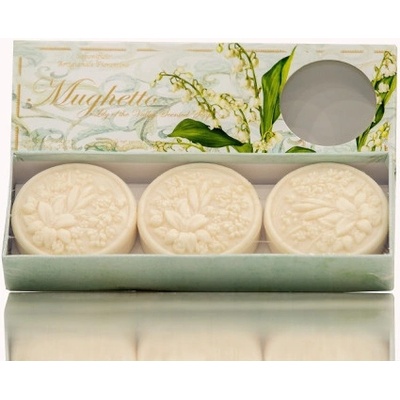 SA Fiorentino prírodné rastlinné tuhé mydlo konvalinka 3 x 125 g