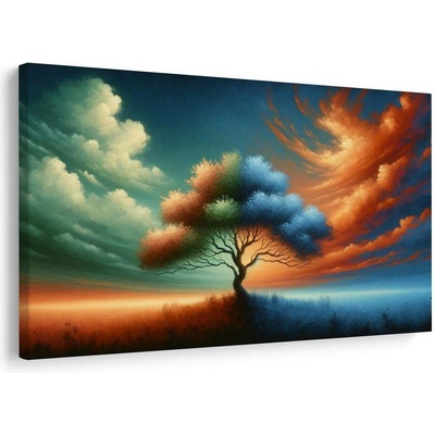 Obraz strom života v barevném víru - 120x80