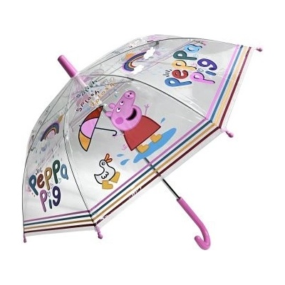 Peppa Pig deštník manuální průhledný