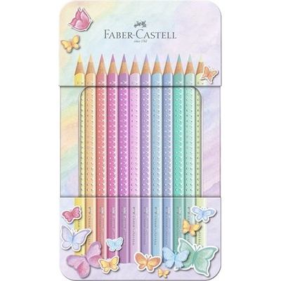 Faber-Castell Цветни моливи FABER-CASTELL Sparkle пастел метална кутия с 12 броя 201910 (201910)