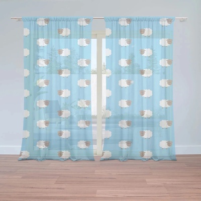 Sablio Záclony Ovečky: 2ks 150x250cm