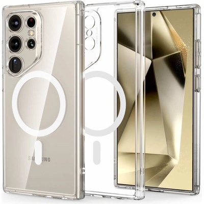 ESR Classic Hybrid HaloLock MagSafe Case - хибриден кейс с висока степен на защита с MagSafe за Samsung Galaxy S24 Ultra (прозрачен)
