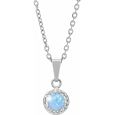 JSB Bijoux Opálek s křišťálovými kameny Swarovski Light Blue 92300040l-bl (Ag925/1000, 1,86 g)