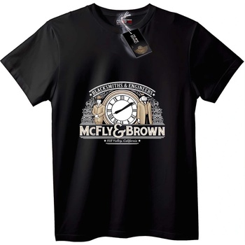 NOONEBRAND Тениска McFly & Brown - Back to the Future - 2XL, White