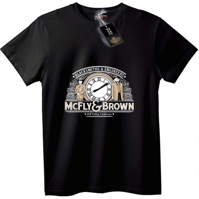 NOONEBRAND Тениска McFly & Brown - Back to the Future - 2XL, White
