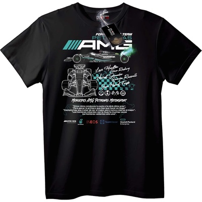 NOONEBRAND Тениска Mercedes AMG Petronas F1 - 4XL, Black