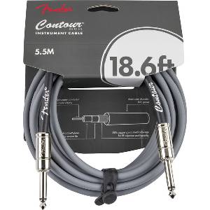 Fender Contour Кабел за китара, Inca Silver, 6.3mm/6.3mm, 5.5m