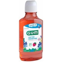 GUM Junior s fluoridy pro děti s příchutí jahody 300 ml