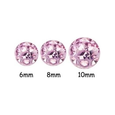 Šperky4U náhradní kulička s krystaly Swarovski závit Violet ND01023-05-VI