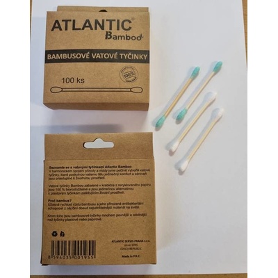 Atlantic Bamboo bambusové vatové Eco tyčinky 100 ks bílé