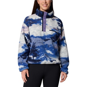 Columbia Дамски поларен пуловер Columbia Women's Helvetia II Printed Cropped Half Snap Fleece jumper - Nocturnal / Dreaming (105-6166-0812)