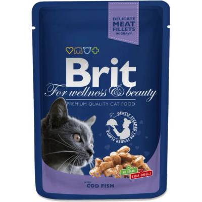 Brit Premium Cat Pouches with Cod Fish 4 x 100 g