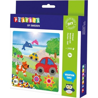 Playbox Zažehlovací korálky sada 2000 ks - Psi, auta, ryby, kytky