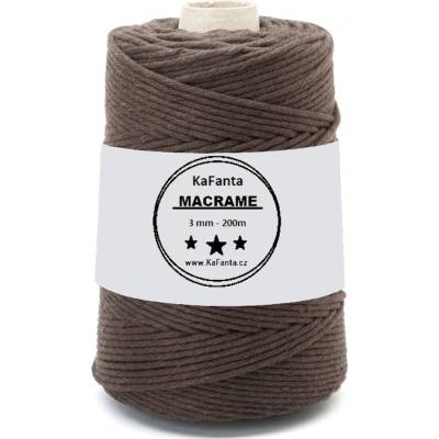 Macrame příze KaFanta PREMIUM 3mm/200m - chocolate