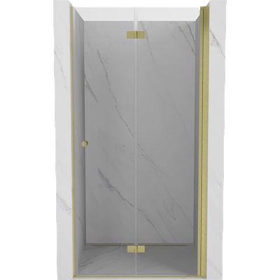 Mexen Mist-F сгъваеми душ врати десни 90 см, прозрачни, златни - 8A6-090-000-50-00-P (8A6-090-000-50-00-P)