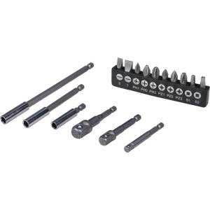 Topmaster Professional Комплект накрайници, адаптери и удължения TopMaster, 1/4" , 16 части (330750) (330750)