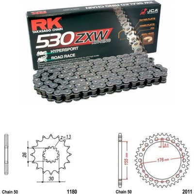 RK Racing Chain Řetězová sada Triumph 1050 Speed Triple 11-18