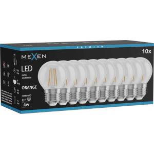 Mexen Vintis 10x LED филaментнa крушка E27, G45, 4W, 55 lm, оранжева - L156-E27-04XX-48x10 (L156-E27-04XX-48x10)