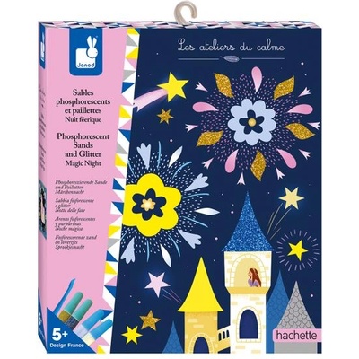 Janod Atelier Maxi Креативен комплект Вълшебна нощ блестящи пясъци светят в тъмното