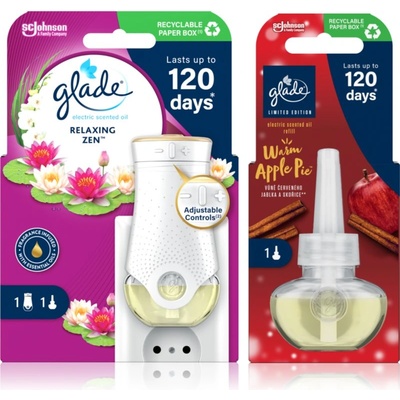 Glade Electric scented oil Relaxing Zen + Warm Apple Pie изгодна опаковка 3 бр
