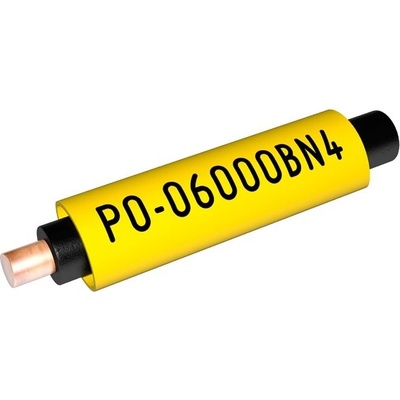 Partex PO-10000BN4, žlutá, bal. 50m, (6,5-8mm), popisovací PVC bužírka s tvarovou pamětí, PO oválná