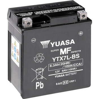 Image 1 of YUASA AGM 12V 6Ah 100A right+ YTX7L-BS