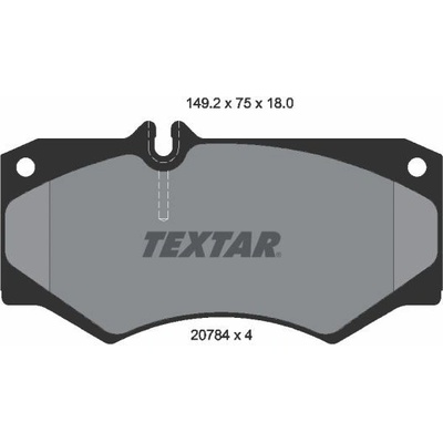 Sada brzdových platničiek kotúčovej brzdy TEXTAR 2078401