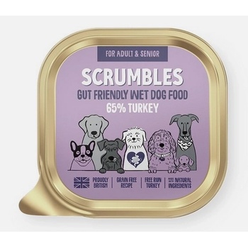 Scrumbles беззърнена мокра храна за кучета с пуйка, 150 г
