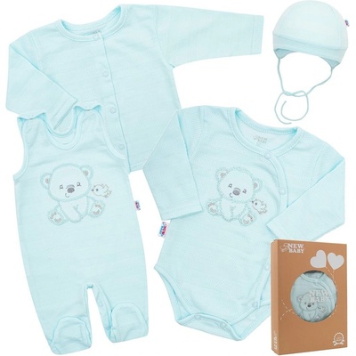 New Baby Dojčenská súprava do pôrodnice Sweet Bear modrá