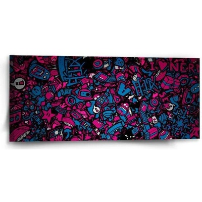Sablio Obraz Kreslené obrázky - 110x50 cm