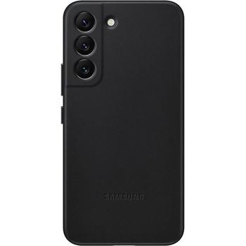 Image 1 of Samsung Оригинален гръб Samsung Leather Cover за Galaxy S22 - Черен, EF-VS901LBE