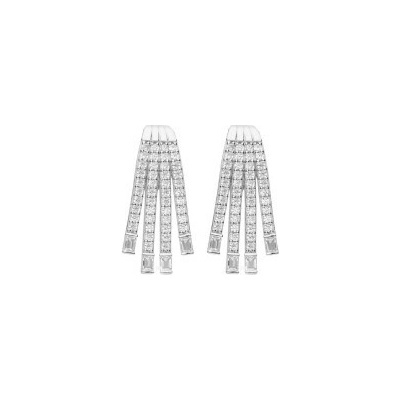 Diamonfire Luxusní stříbrné náušnice E6058