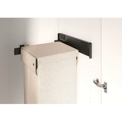 KES 238736 Conero boční výsuvný koš na prádlo, 475 mm černý