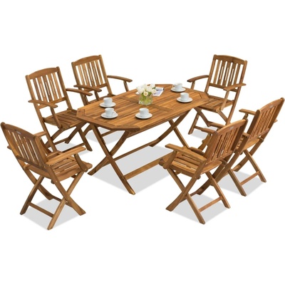 Garden Point Дървен градински комплект Лаос/Делхи 6 Garden Point (GAP148_3xGAP147)