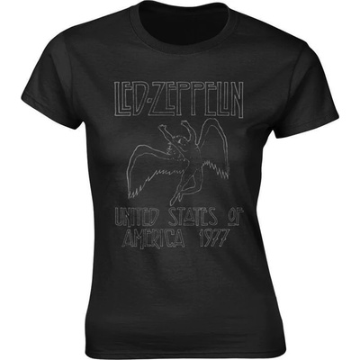 Led Zeppelin Usa 1977 Black L Риза (RTLZEGSBUS77L)
