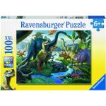 Ravensburger Пъзел Ravensburger от 100 XXL части - Земя на динозаври (10740) - ozone