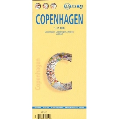 Kodaň Copenhagen 1:11t mapa Borch