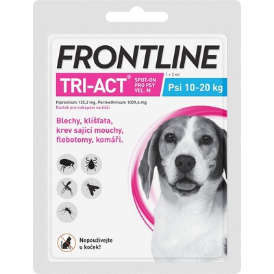 Frontline Tri-Act Spot-On Dog M 10-20 kg 1 x 2 ml