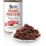 Brit mono protein beef&rice - консервирана кучешка храна с телешко и ориз 0.400 кг