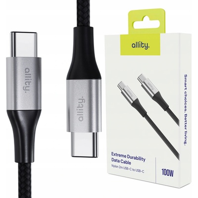 Allity AUC-01 USB-C/USB-C, 2m, černý
