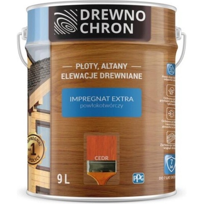 Drewnochron Impregnát Extra Povlakotvorný Cedr 9l